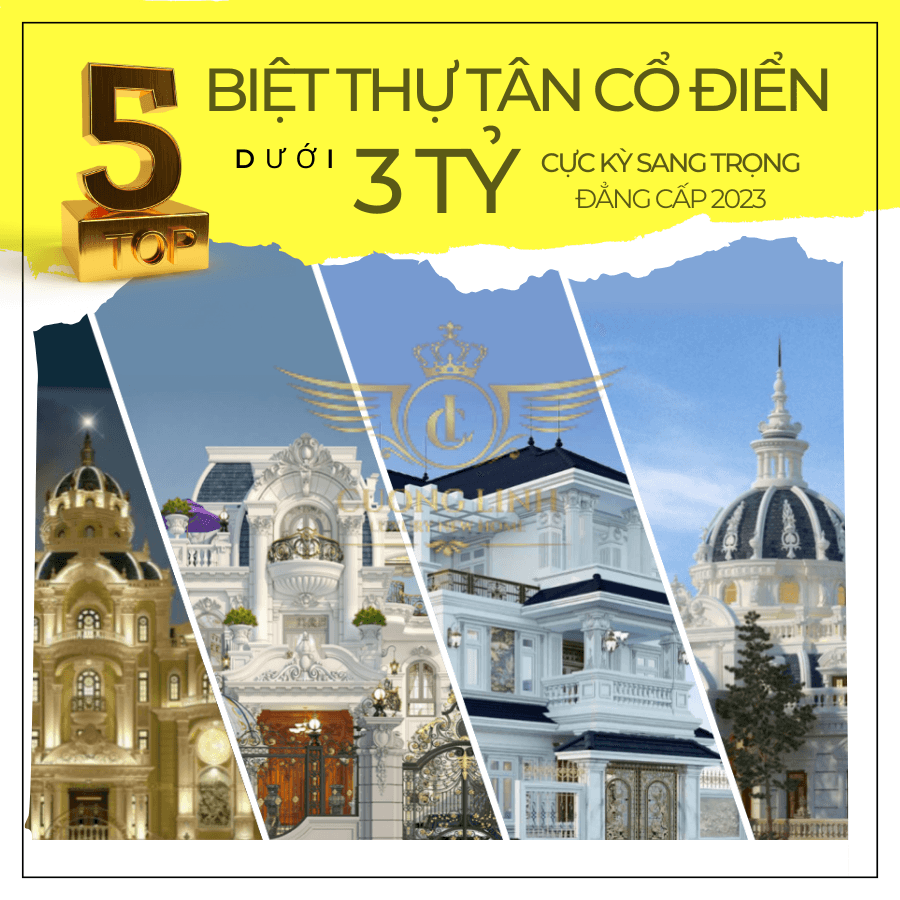 top 5 mẫu biệt thự Tân cổ điển sang trọng, vượt thời gian 1