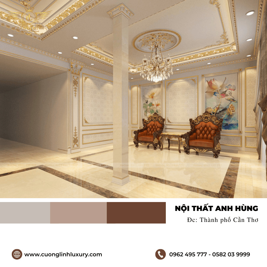 Khám phá sức hấp dẫn của thiết kế nội thất cổ điển tại thành phố Cần Thơ