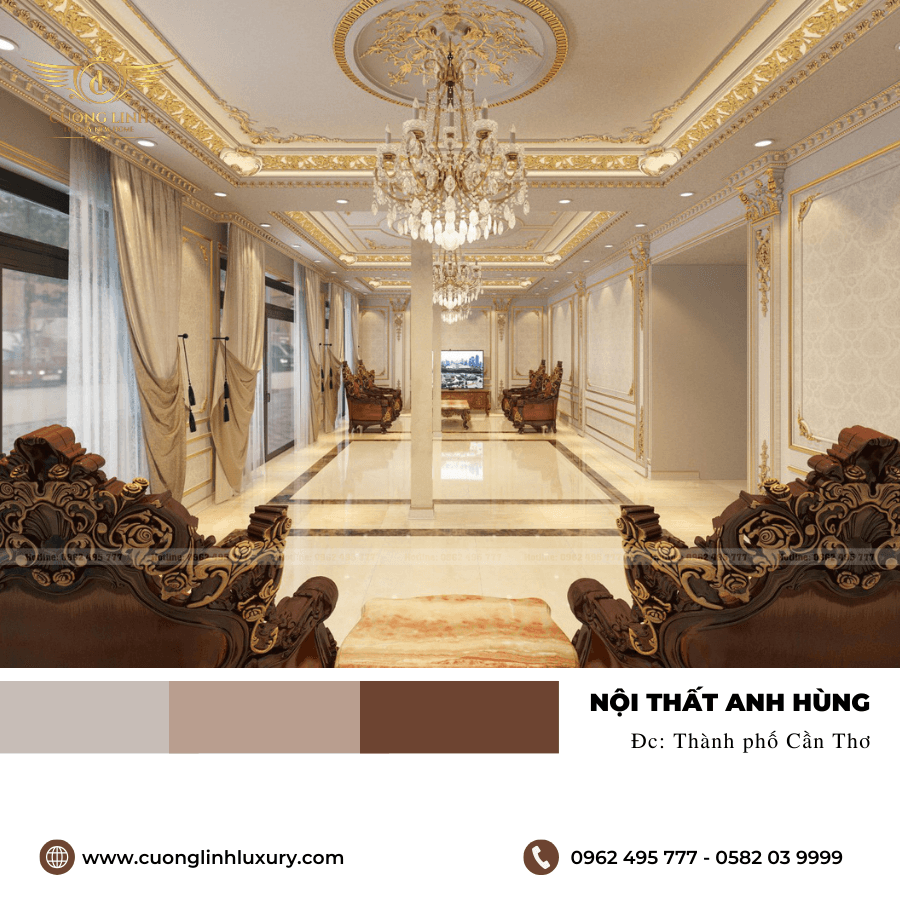 Khám phá sức hấp dẫn của thiết kế nội thất cổ điển tại thành phố Cần Thơ